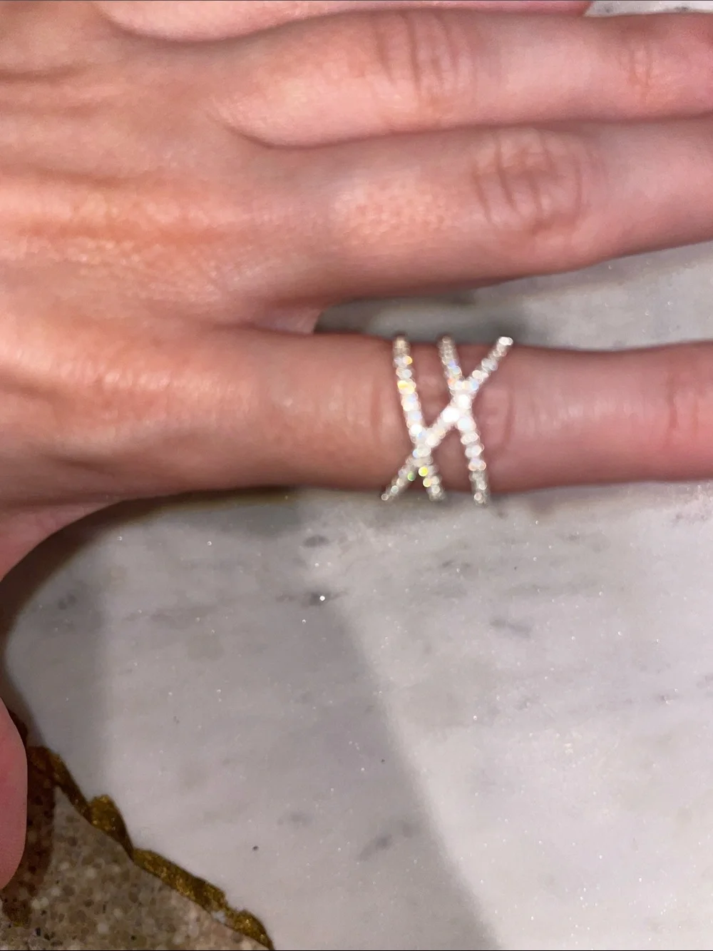 Sterling Silver Crystal Ring